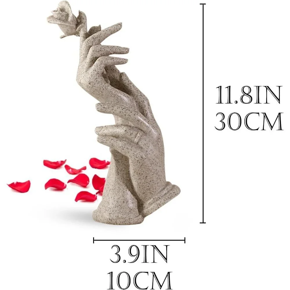 Beautiful Statue Rose Sculpture Home Décor Romantic Couple Statue Bookshelf